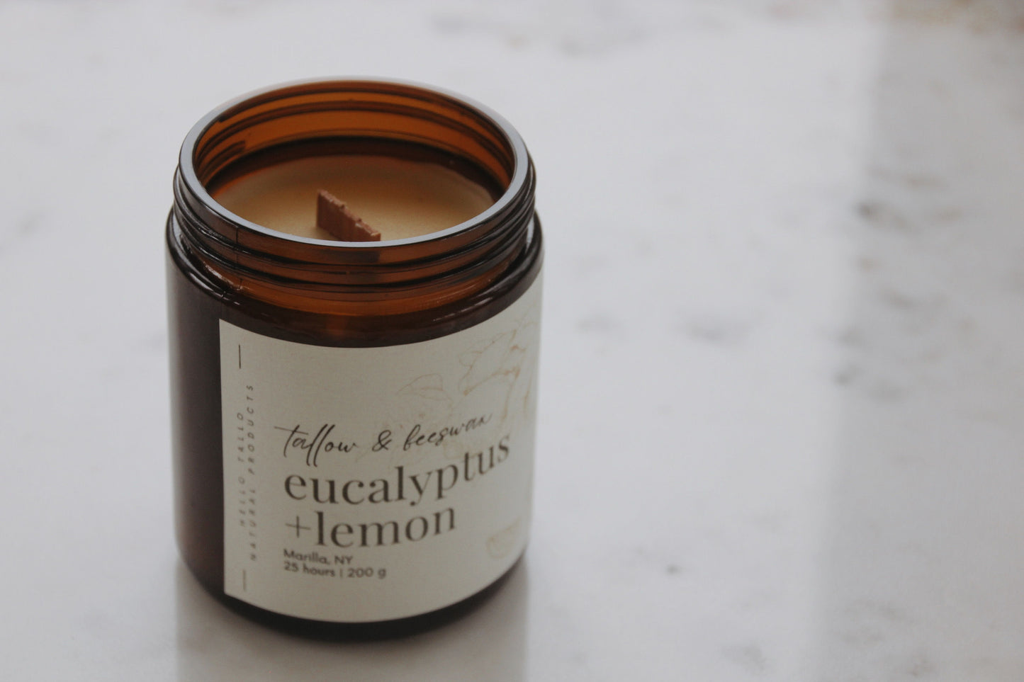 Tallow and Beeswax Candle