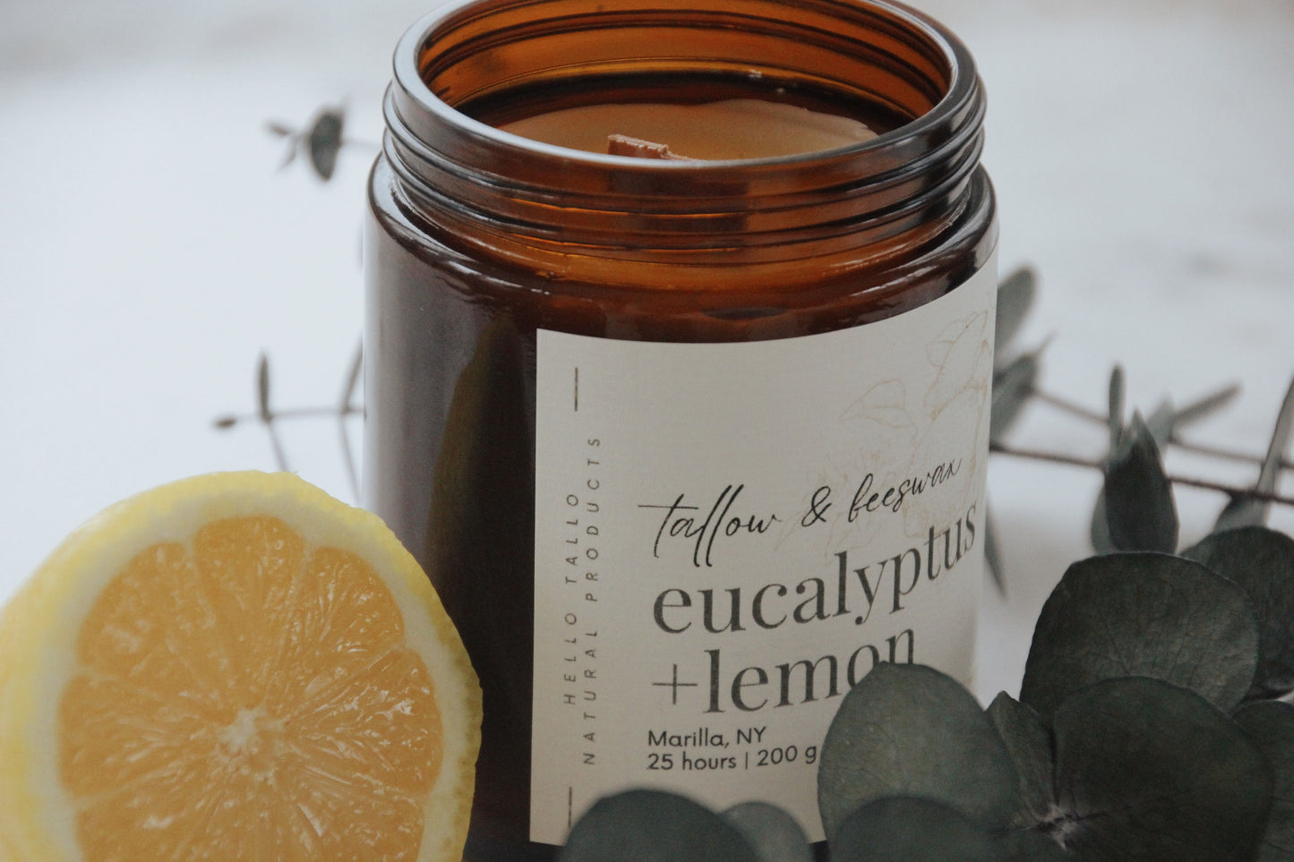 Tallow and Beeswax Candle